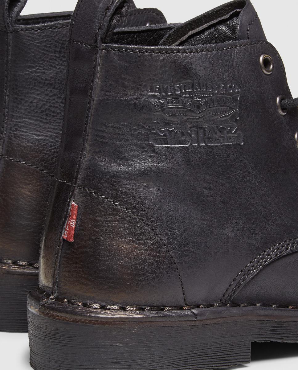 levi's black leather boots