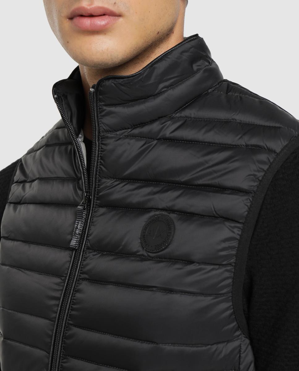 mens black fleece gilet