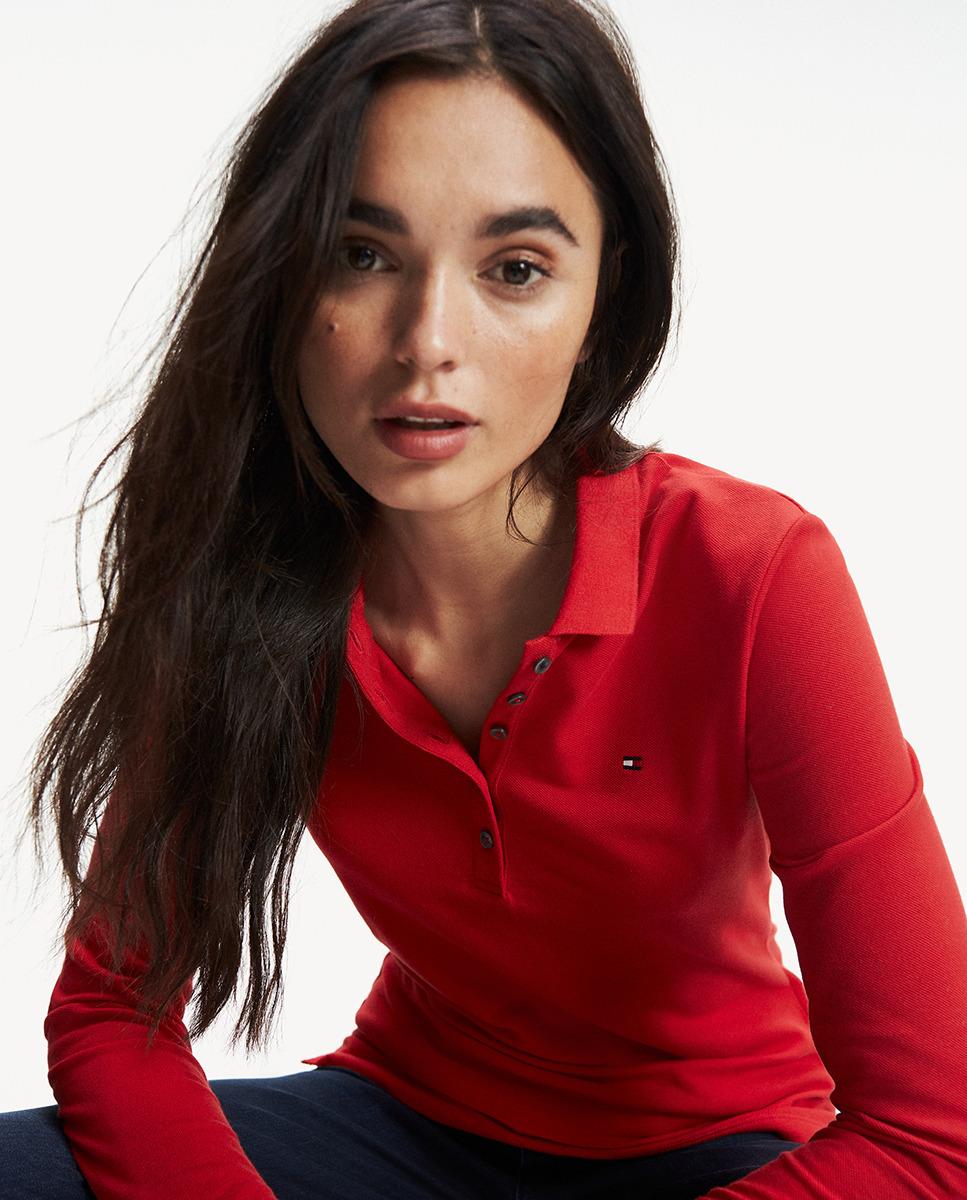tommy hilfiger long sleeve polo womens