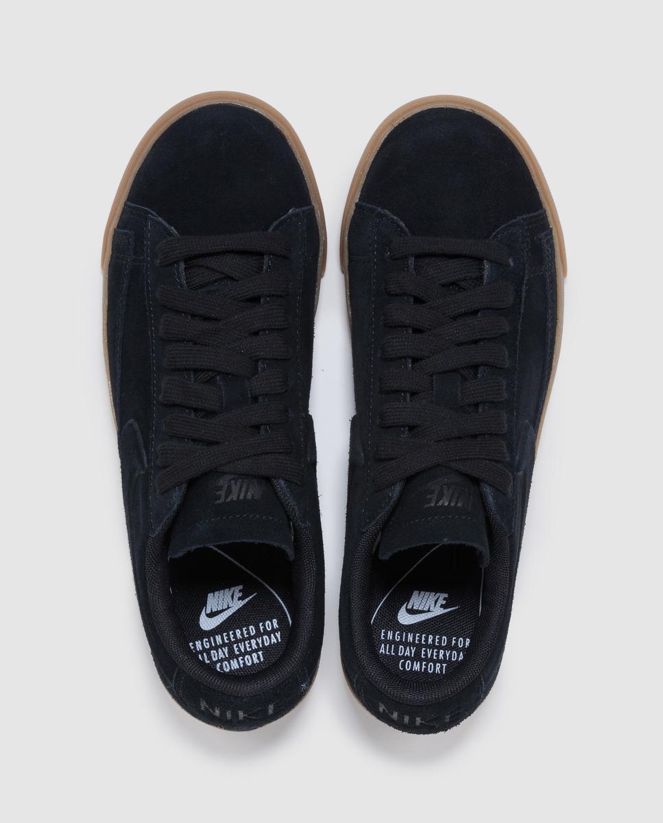 nike blazer low black suede