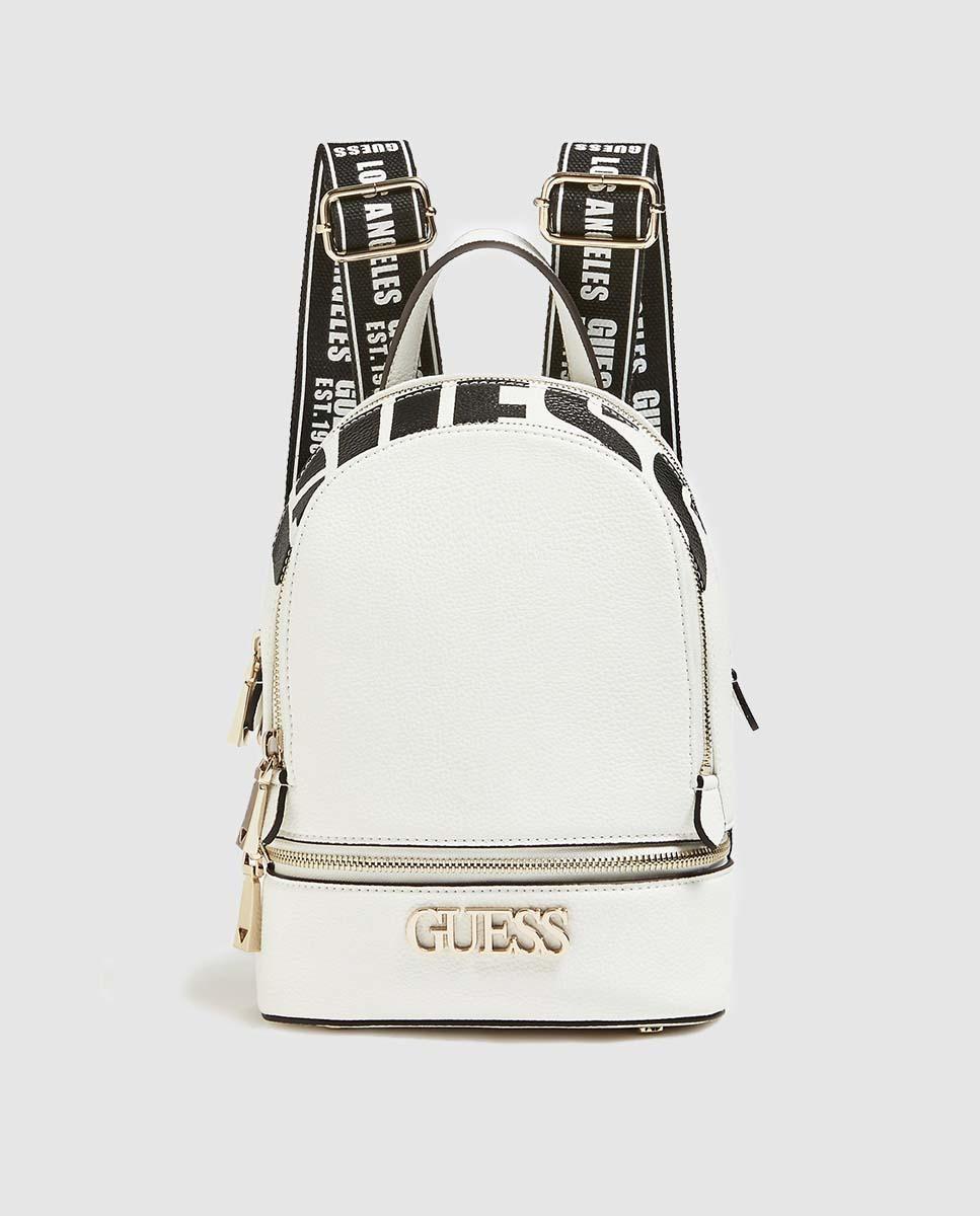 Guess White Backpack With Printed Straps - Lyst