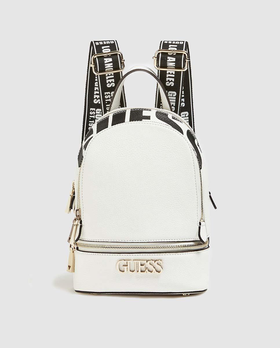 Guess White Backpack With Printed Straps Lyst