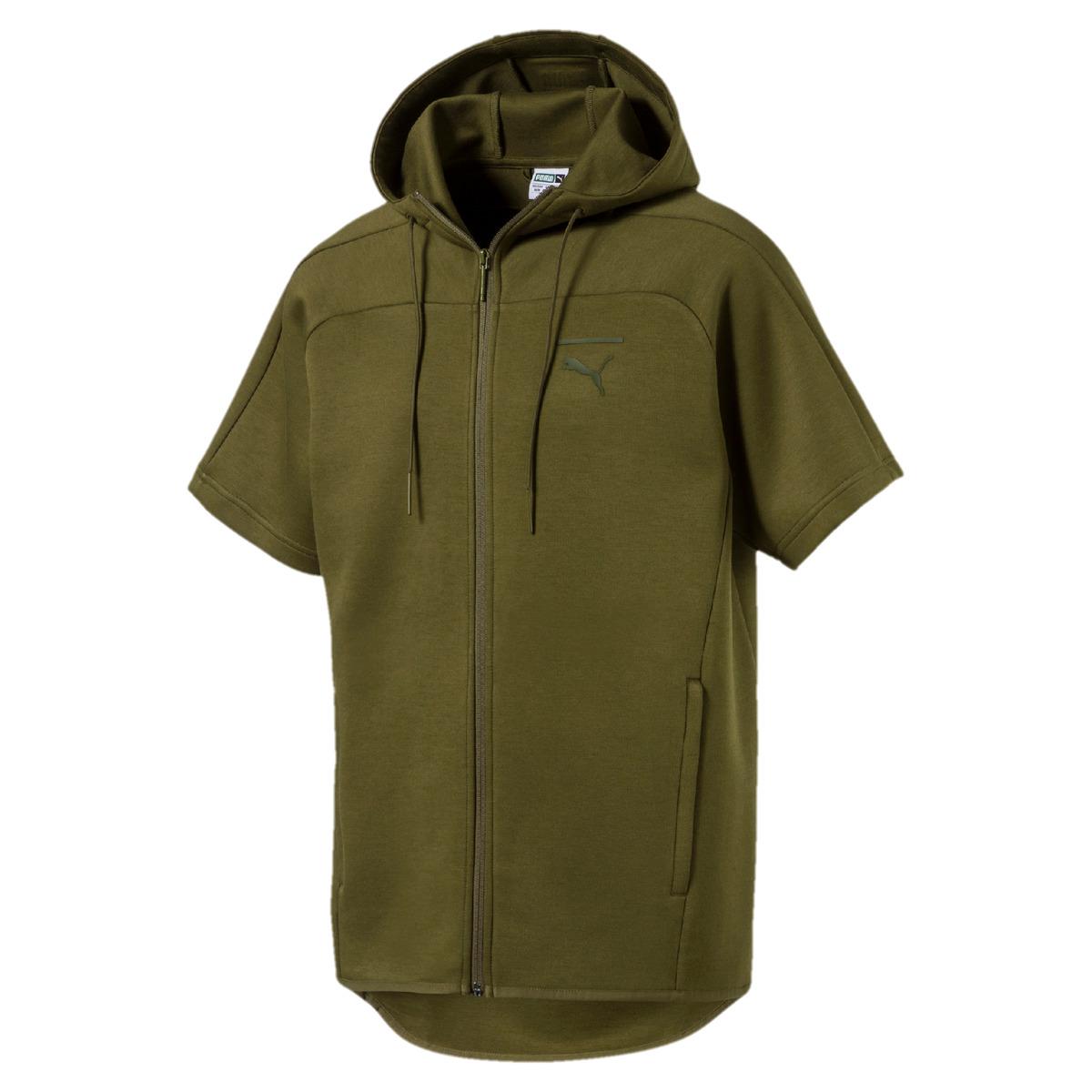 puma olive green hoodie