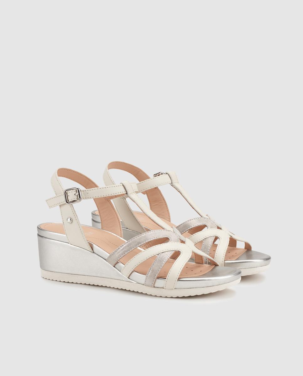 geox silver sandals