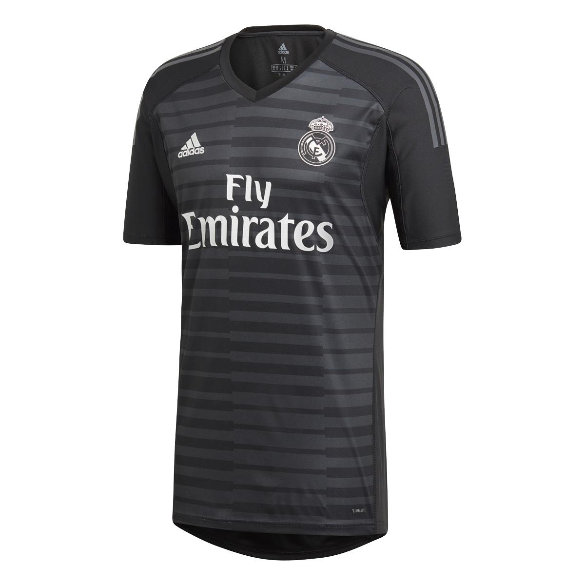 adidas Synthetic Real Madrid Cf 20182019 Home Goalkeeper Tshirt in Black / Grey (Black) for