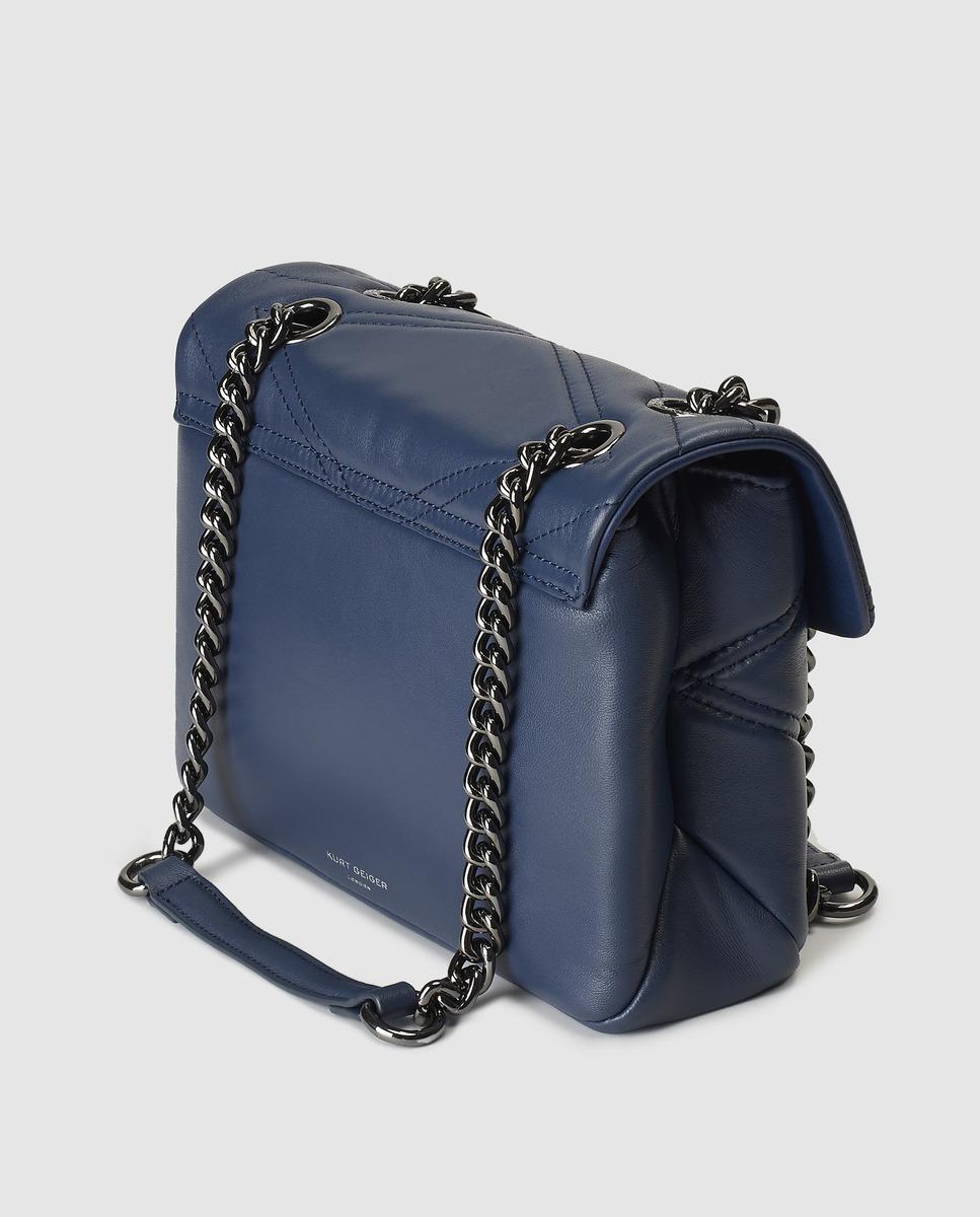 Kurt Geiger Kensington Blue Quilted Leather Crossbody Bag - Lyst