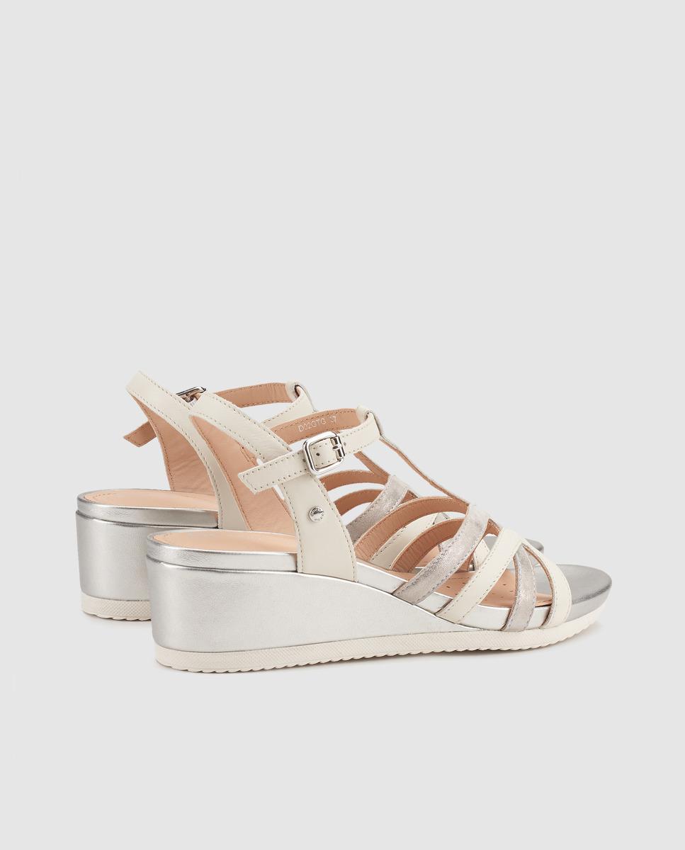geox silver sandals