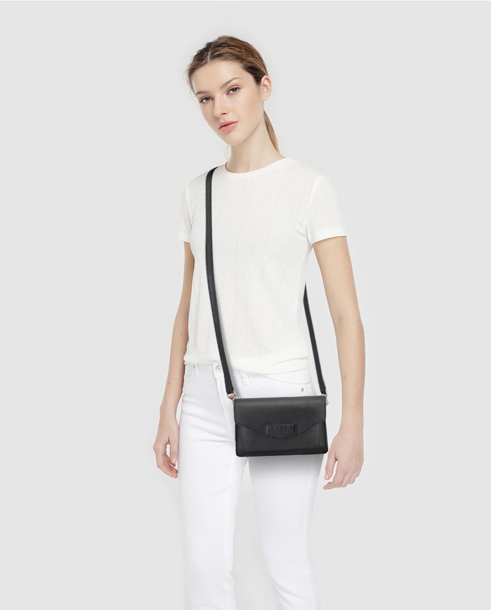 Dkny Small Black Leather Shoulder Cross Body Bag