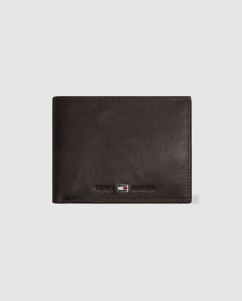Tommy Hilfiger Mens Brown Leather Wallet With Coin Pocket for Men - Lyst
