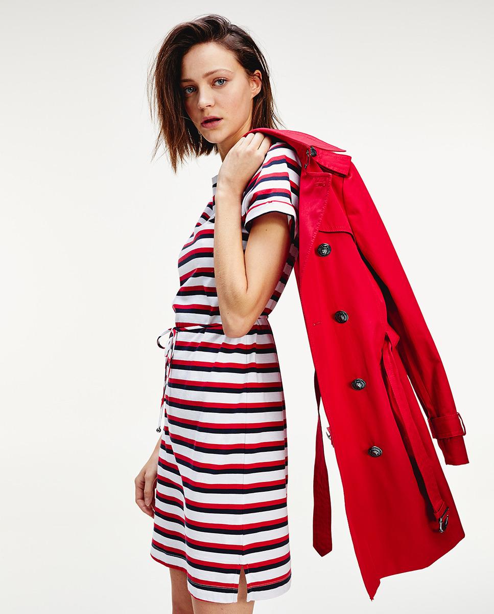 tommy hilfiger red dress shirt