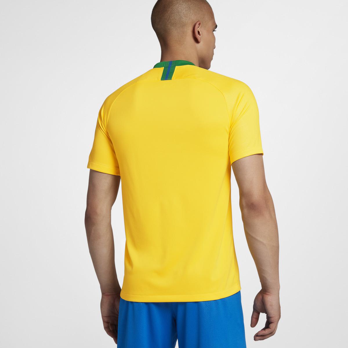 Nike Synthetic Cbf Brazil 2018 Breathe Stadium Home Strip Shirt in ...
