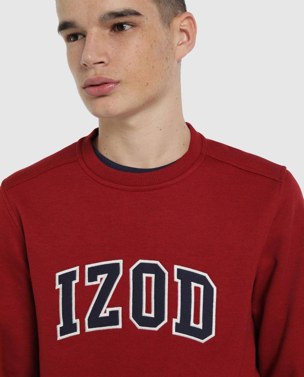 Izod Synthetic Mens Red Sweatshirt With A Round Collar for Men Lyst