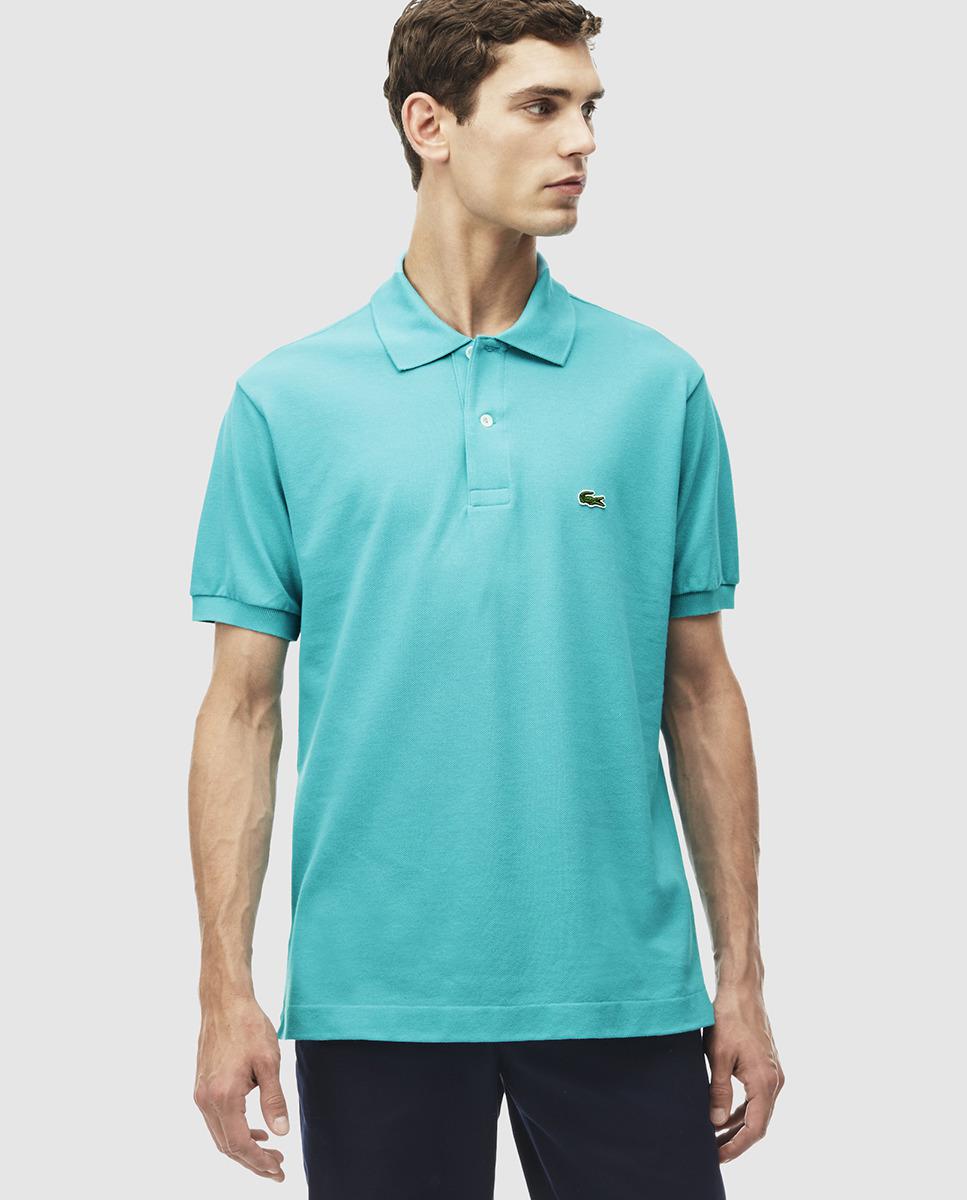 Download Lacoste Cotton Turquoise Short Sleeve Piqué Polo Shirt in ...