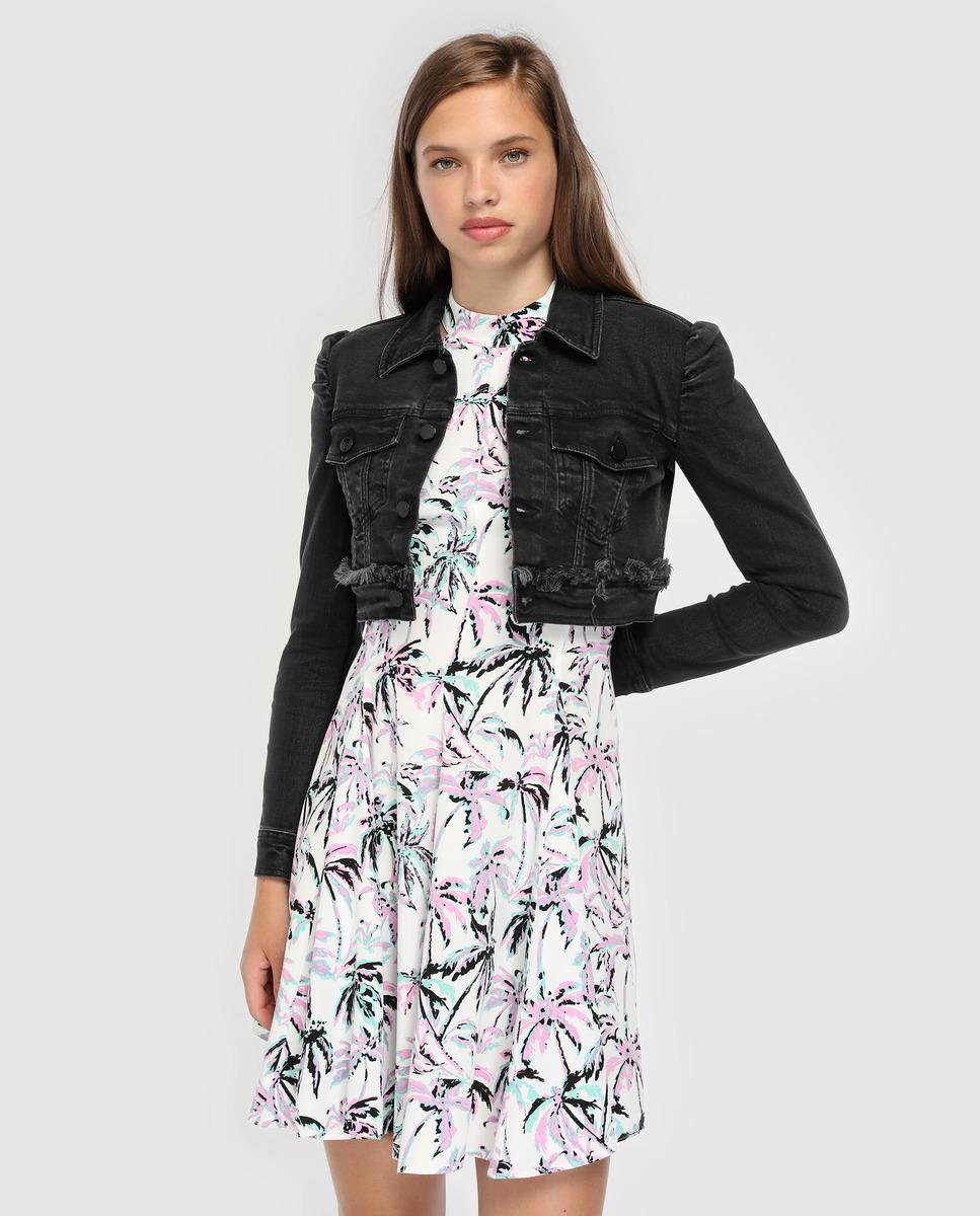 guess black denim jacket womens