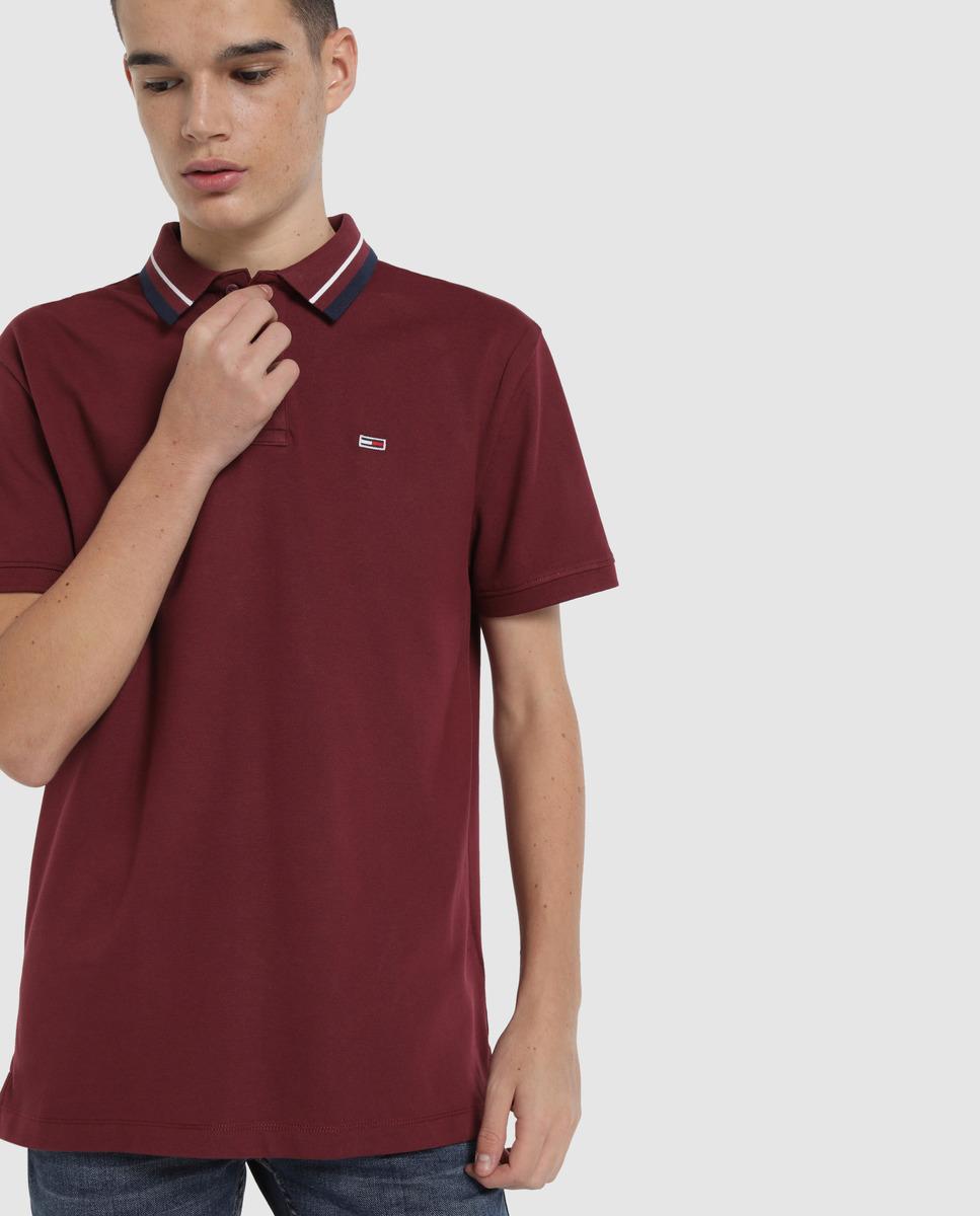 Tommy Hilfiger Cotton Mens Regular-fit Burgundy Short Sleeve Polo Shirt for Men - Lyst