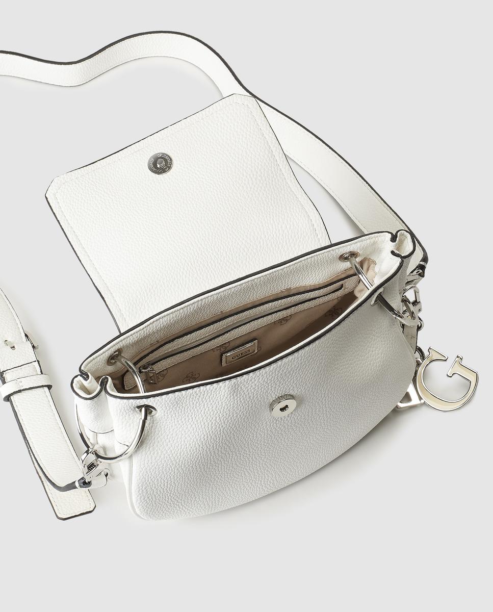 Guess White Crossbody Bag With Long Adjustable Strap - Lyst