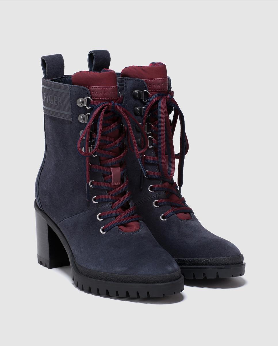 Tommy Hilfiger Grey Suede Ankle Boots in Gray - Lyst