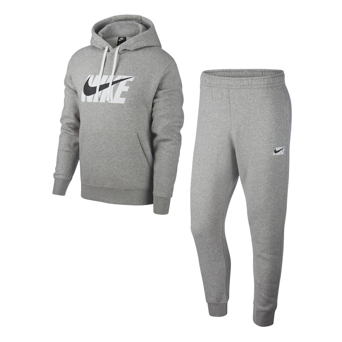 Nike Cotton Sportswear Tracksuit in Gray for Men - Lyst