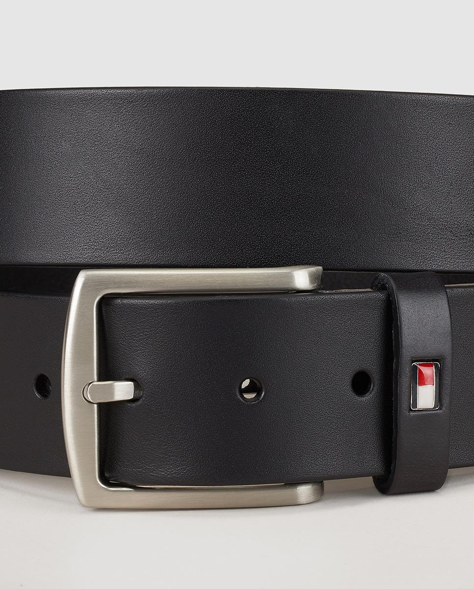 Tommy Hilfiger Mens Black Leather Belt With Logo for Men Lyst