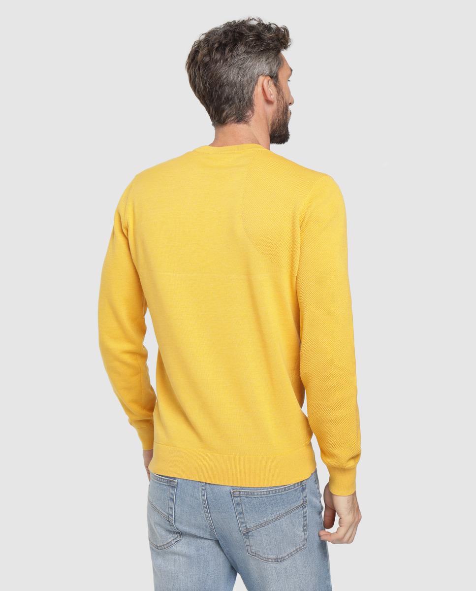 Lacoste Cotton Mens Yellow Sweater With A Round Collar for Men Lyst