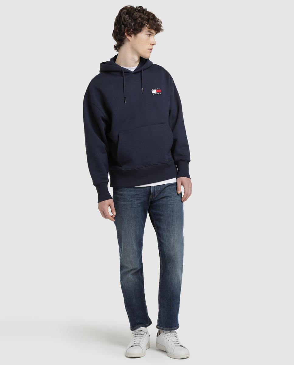 Tommy Hilfiger Cotton Mens Navy Blue Hooded Sweatshirt for Men - Lyst