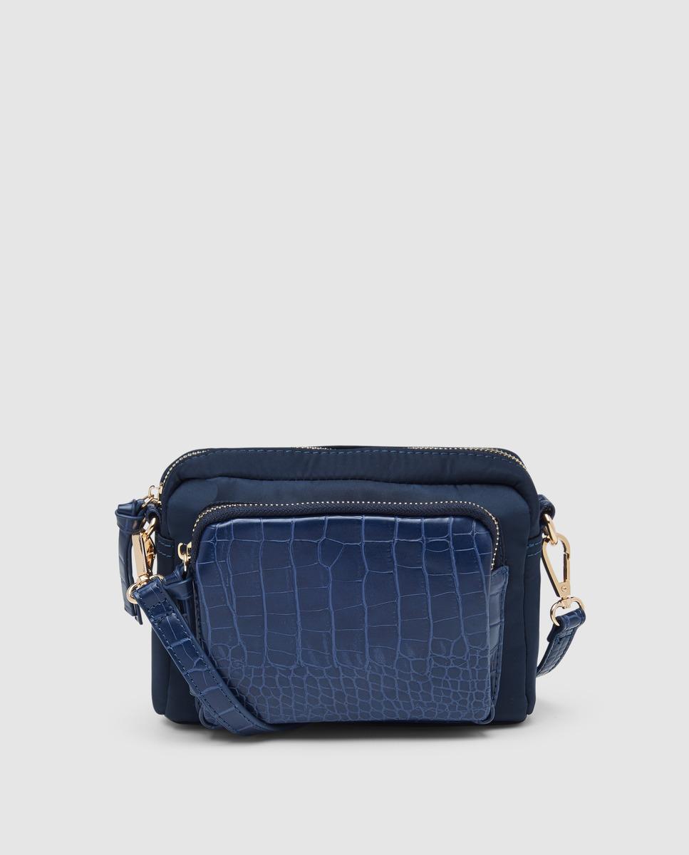 Download El Corte Inglés Synthetic Small Navy Blue Nylon Crossbody ...