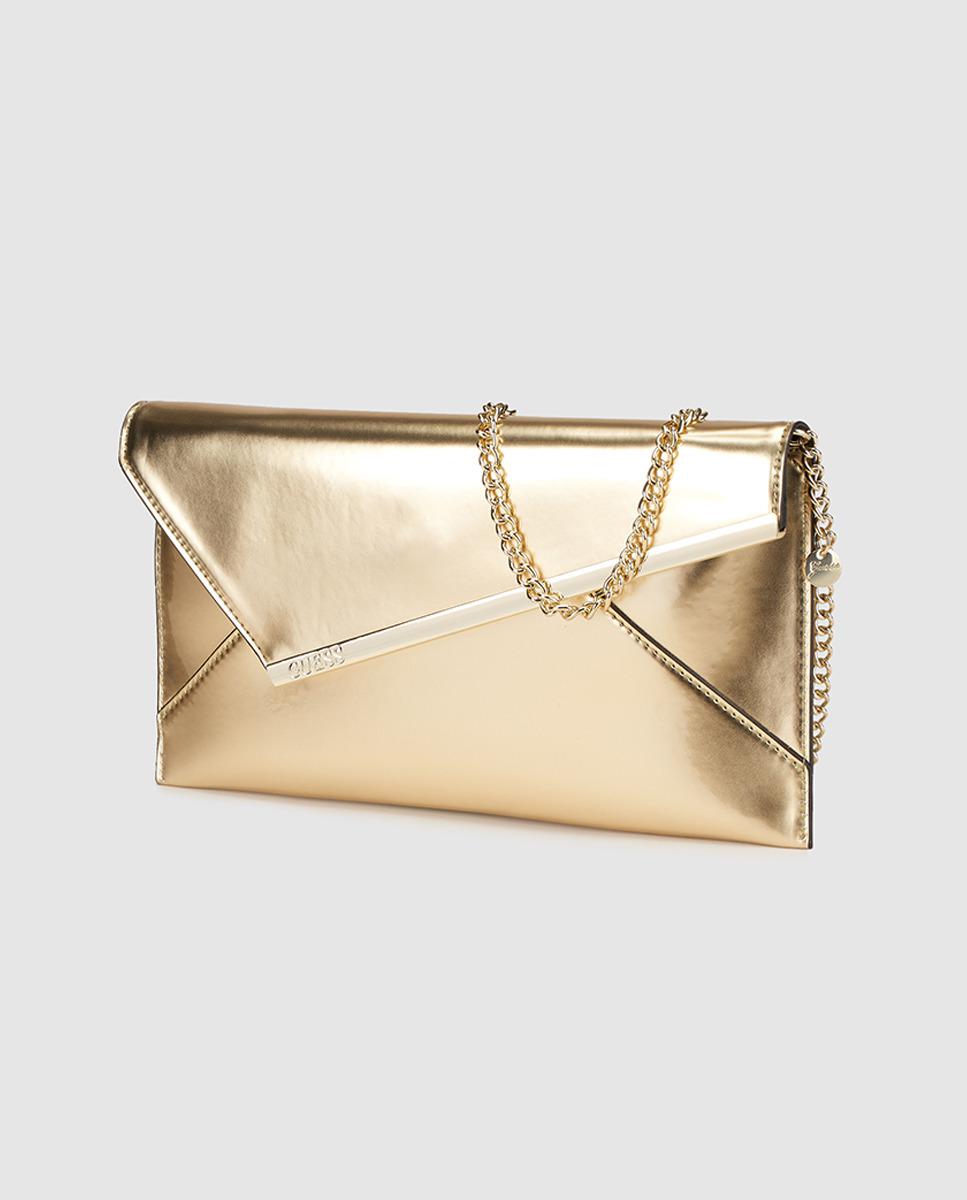 guess silver clutch bag