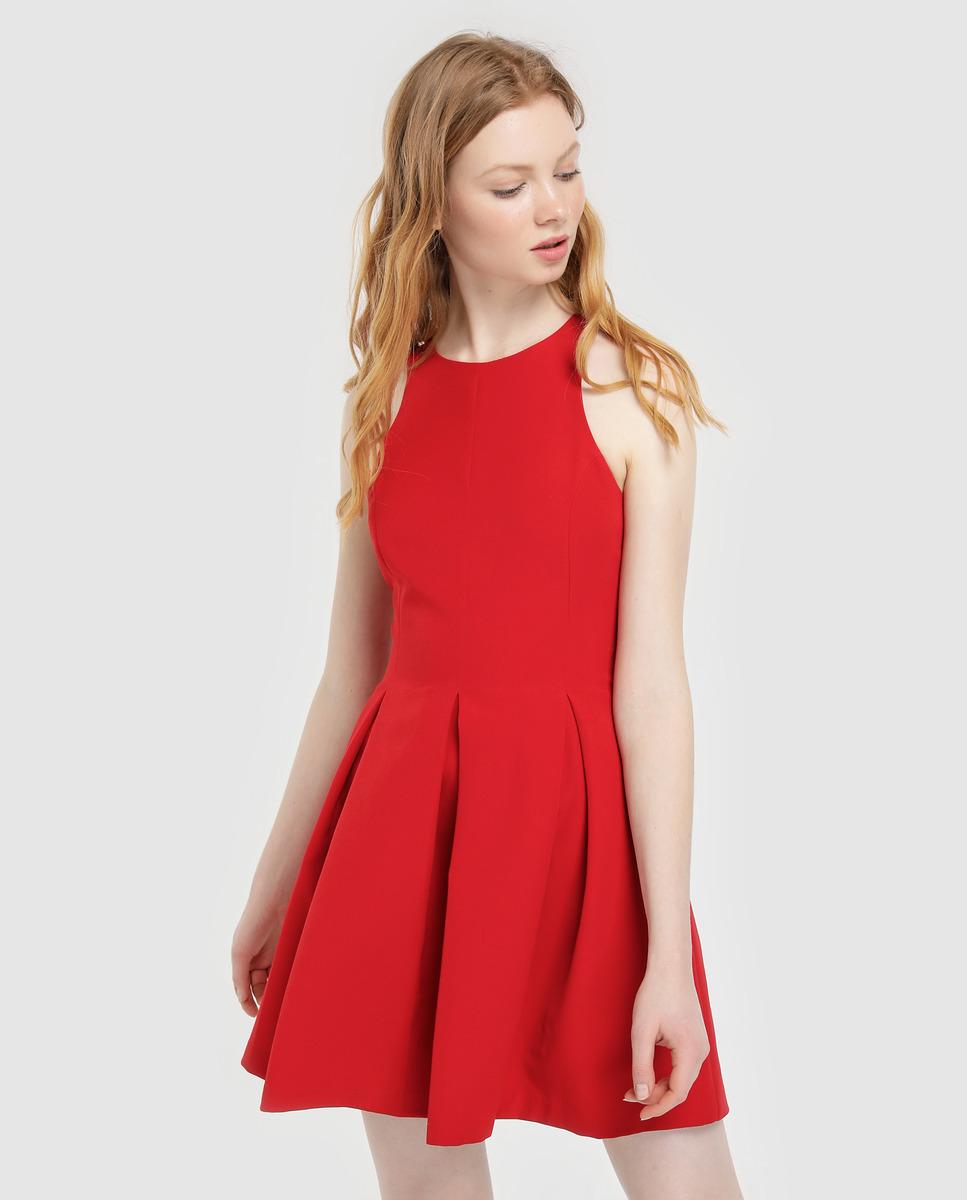 coast green pleated dress