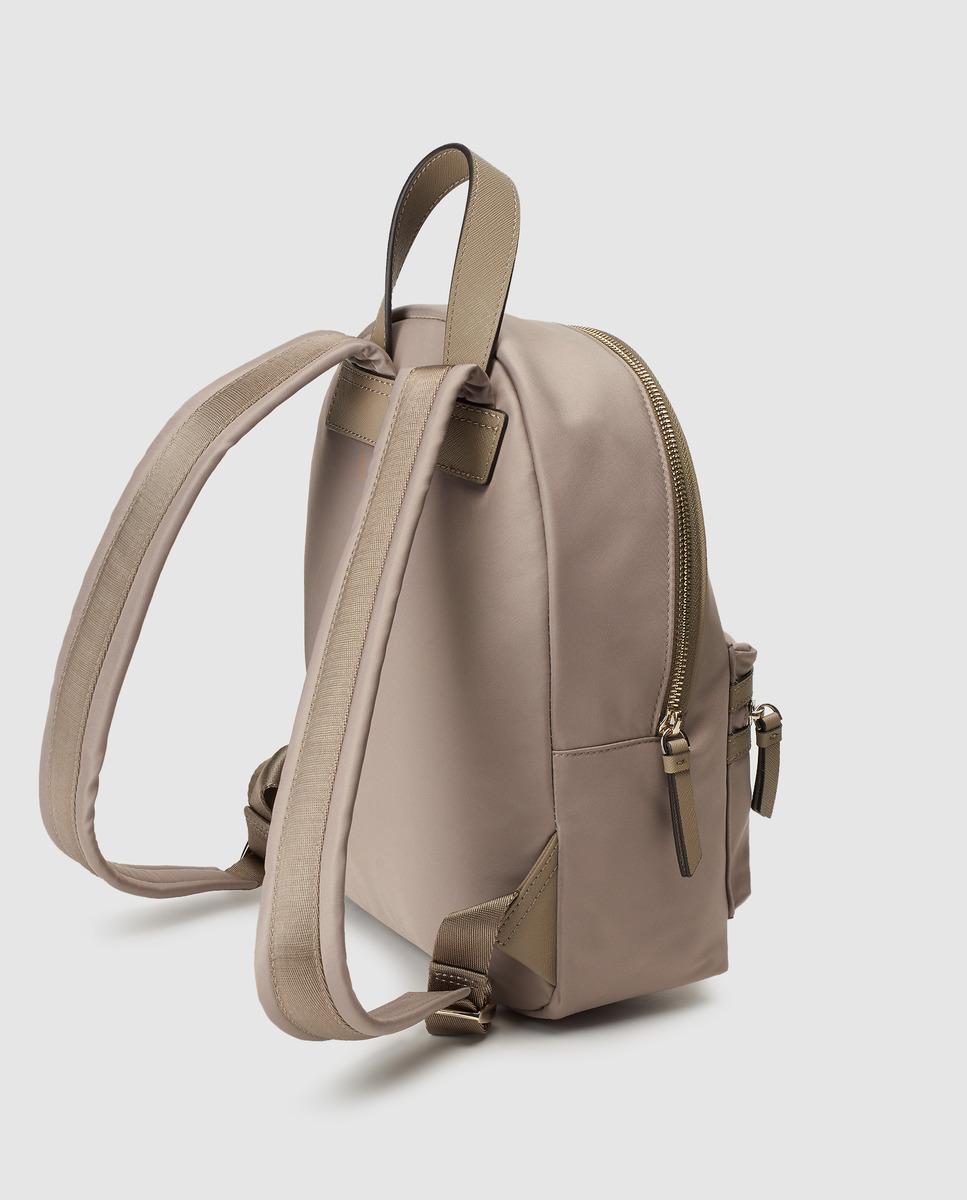 DKNY Synthetic Taupe Nylon Backpack With Zip Lyst
