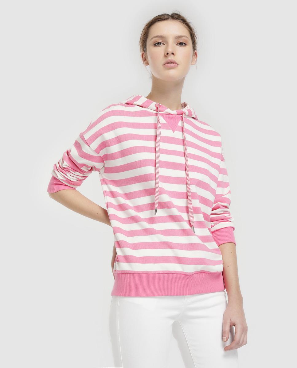 pink striped hoodie