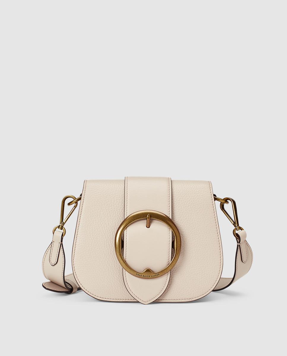 Polo Ralph Lauren Pebbled Leather Lennox Bag in Beige (Natural) - Save ...