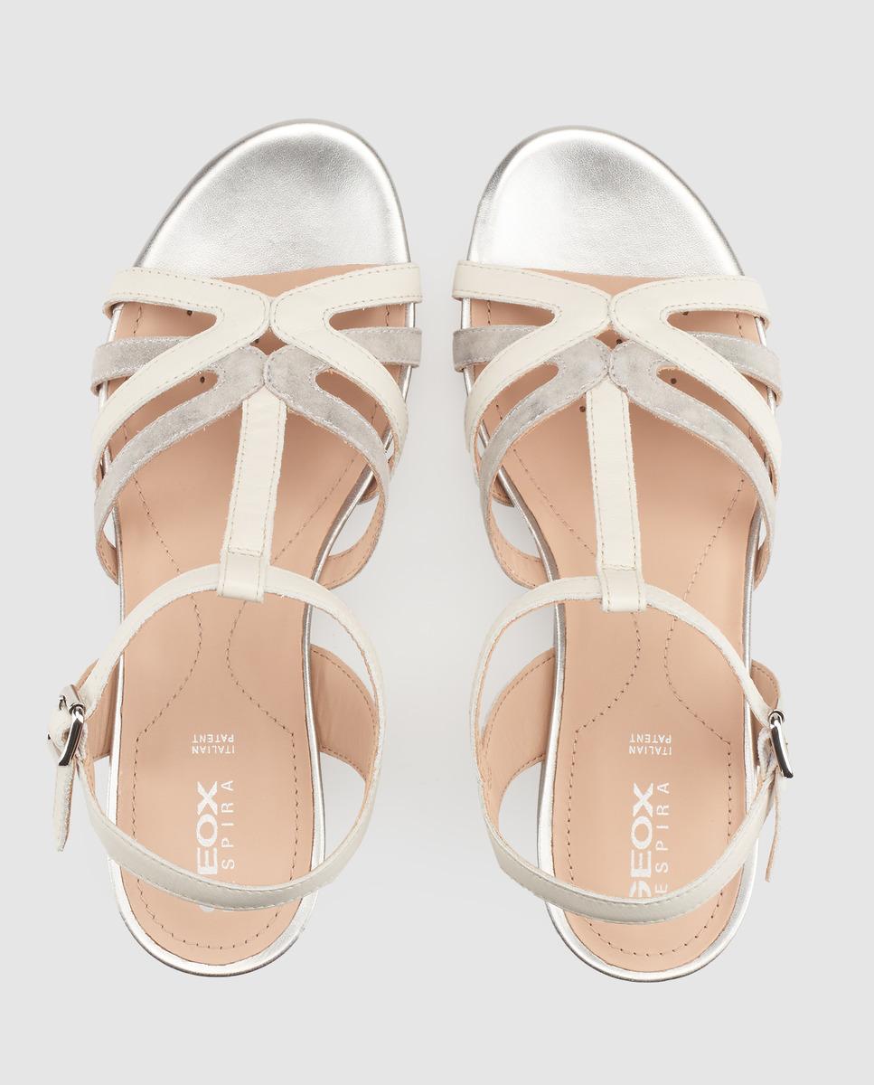 geox silver sandals