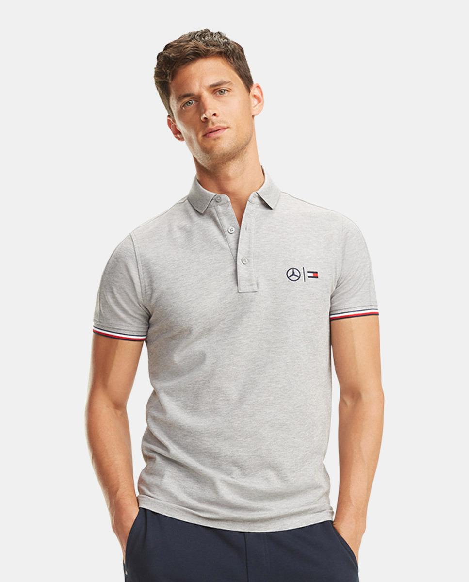 Lyst Tommy Hilfiger Tommyxmercedesbenz Regularfit Grey Short Sleeve