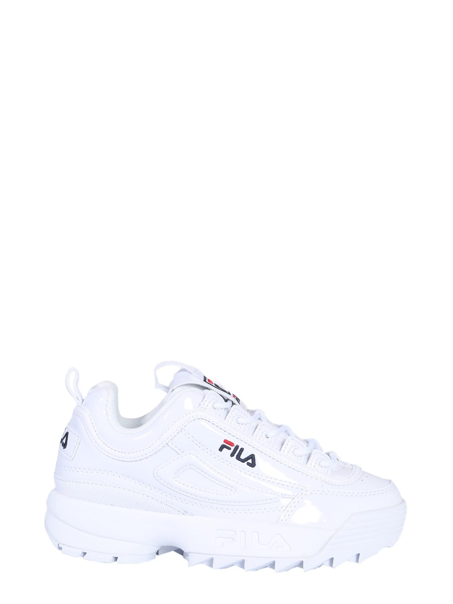 fila disruptor shiny white