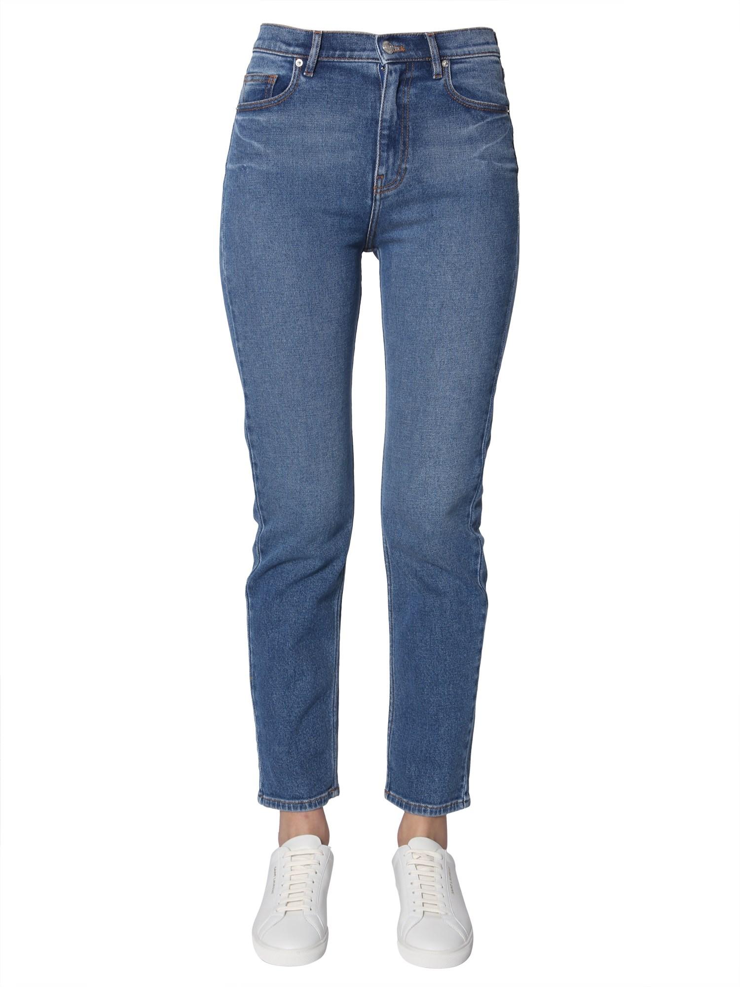 KENZO Denim High Waist Jeans in Blue - Lyst