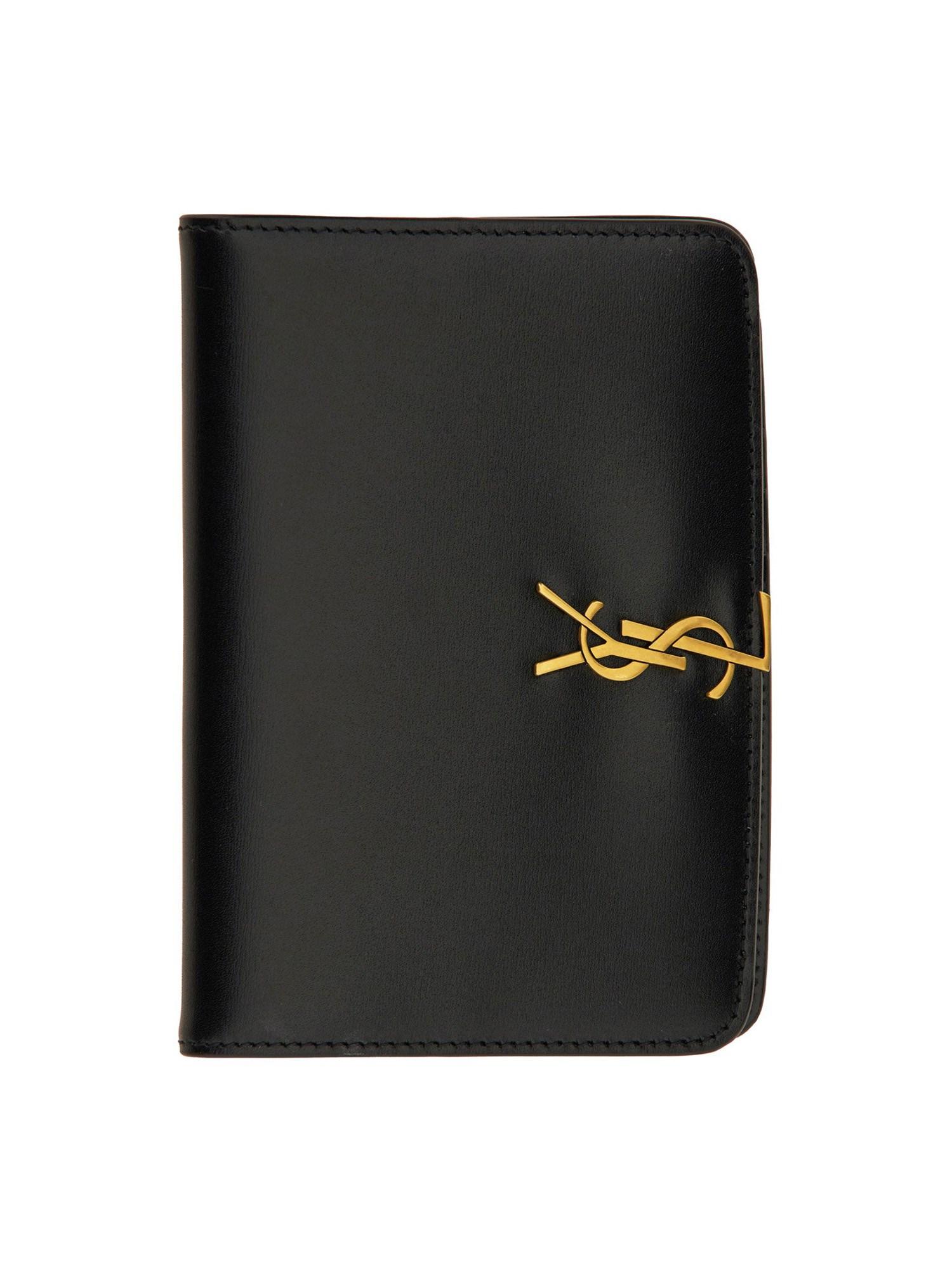 ■Saint Laurent■ Monogram Voltaire Passport Wallet Black Go VOLTAIRE passport case in BOX SAINT LAURENT | Saint Laurent