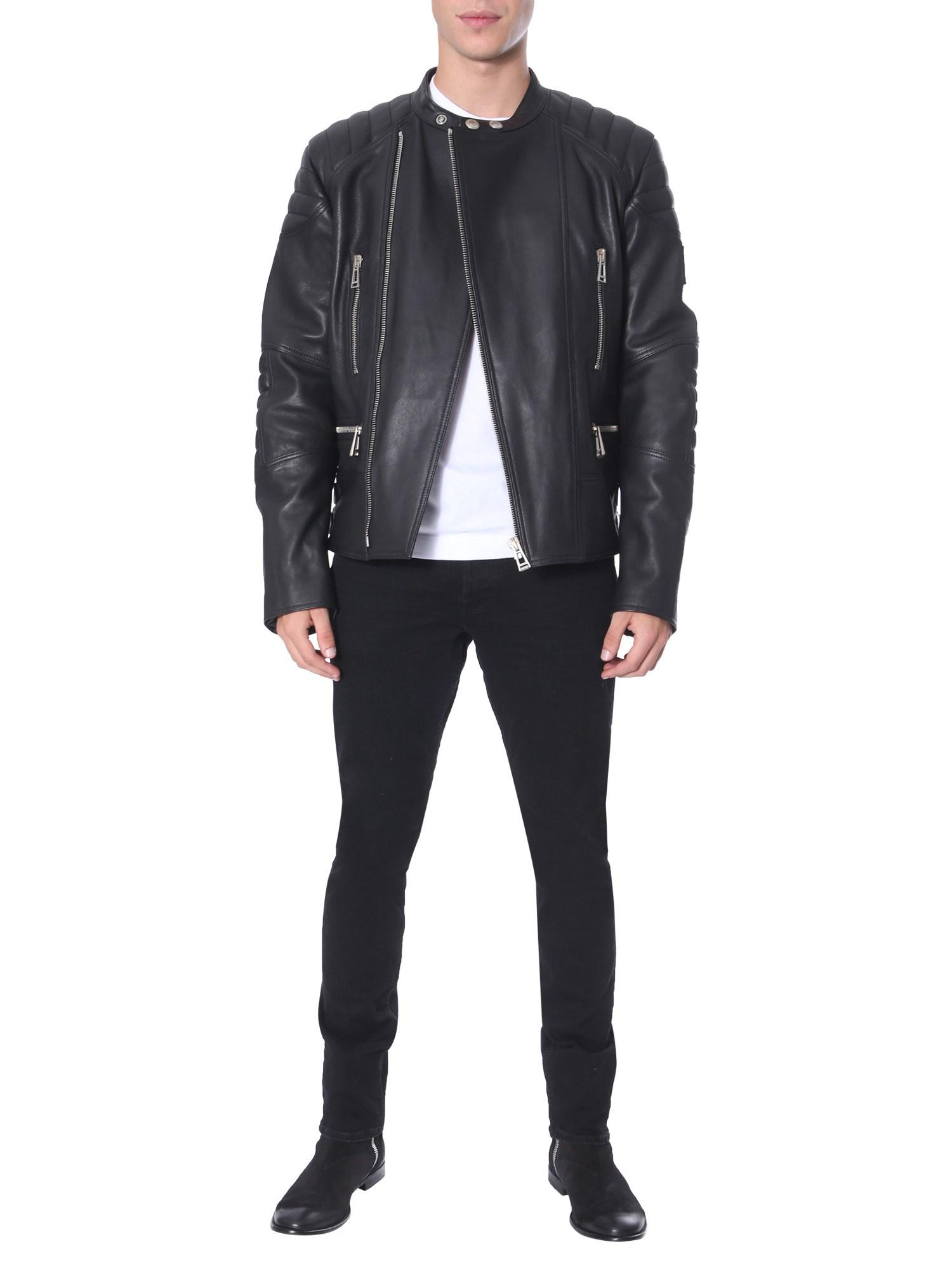 Belstaff Sidney Leather Jacket in Black for Men | Lyst Australia