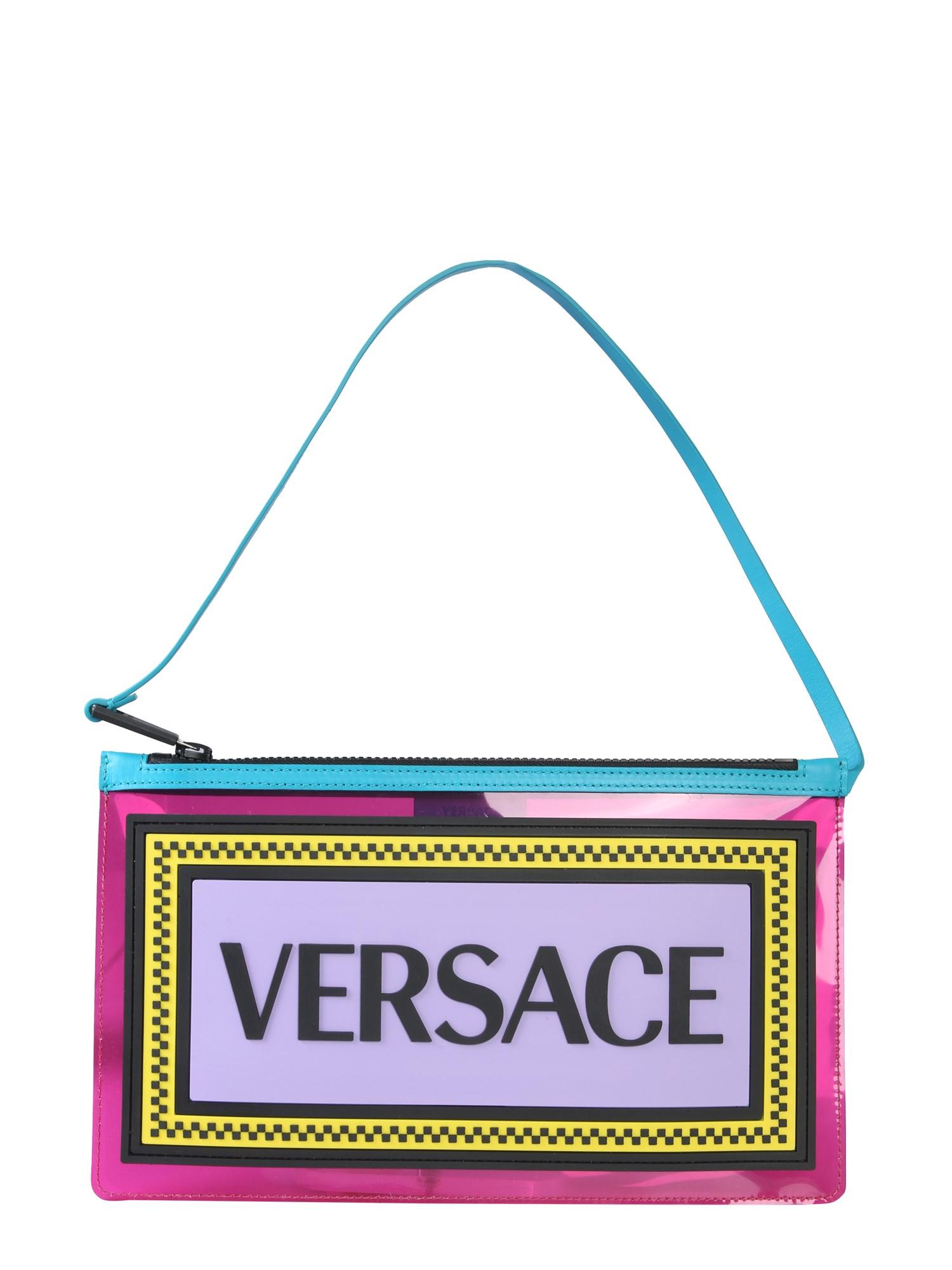 versace clear clutch
