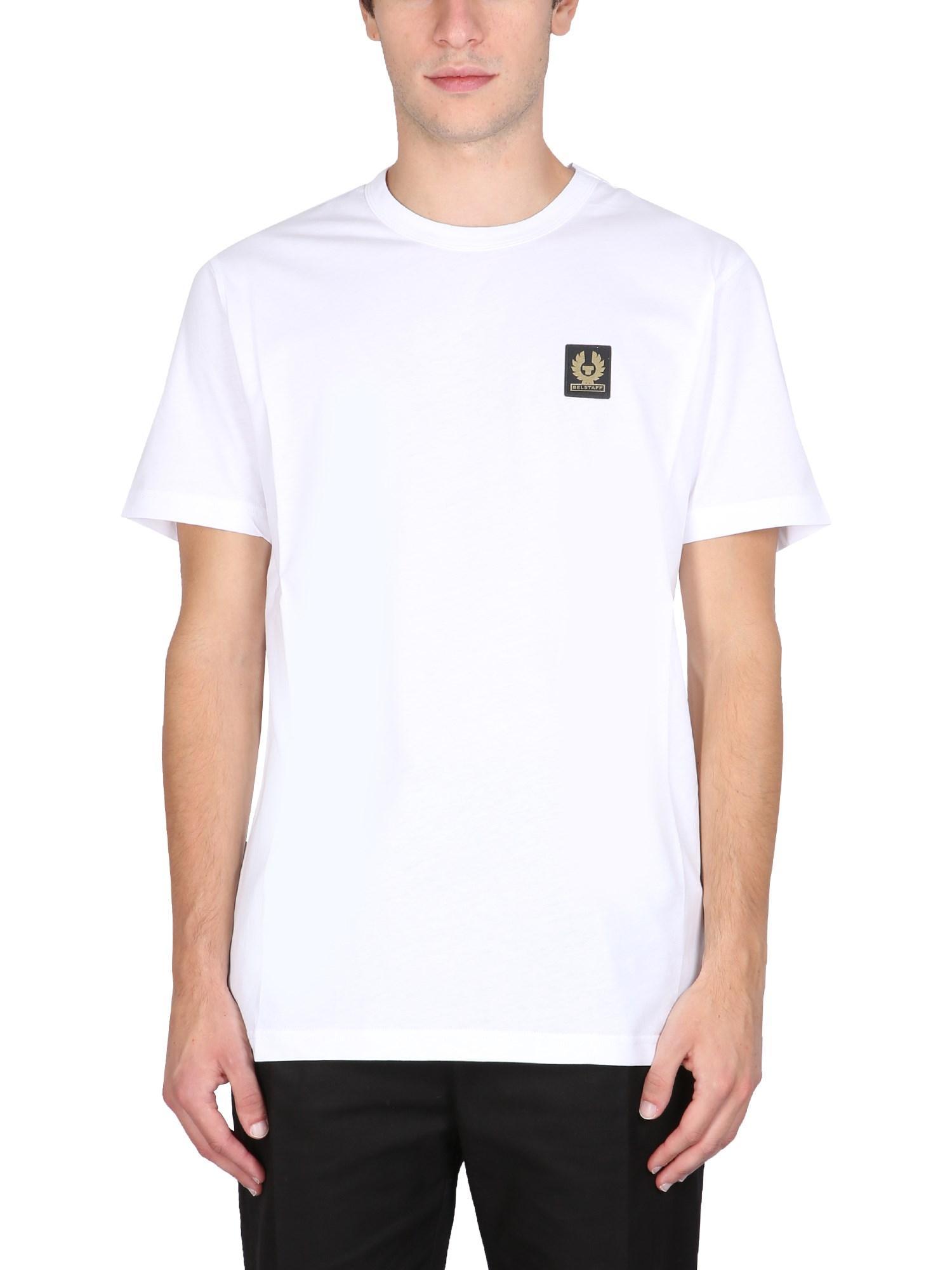 Belstaff Cotton T-shirt With Logo Patch in White for Men - Save 52% | Lyst