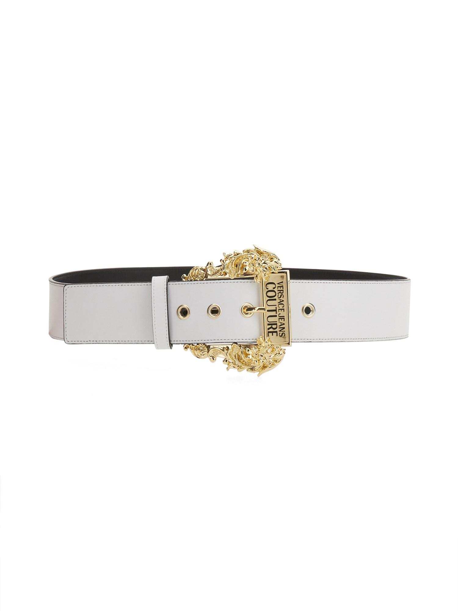 Versace Jeans Couture Baroque Belt in White | Lyst