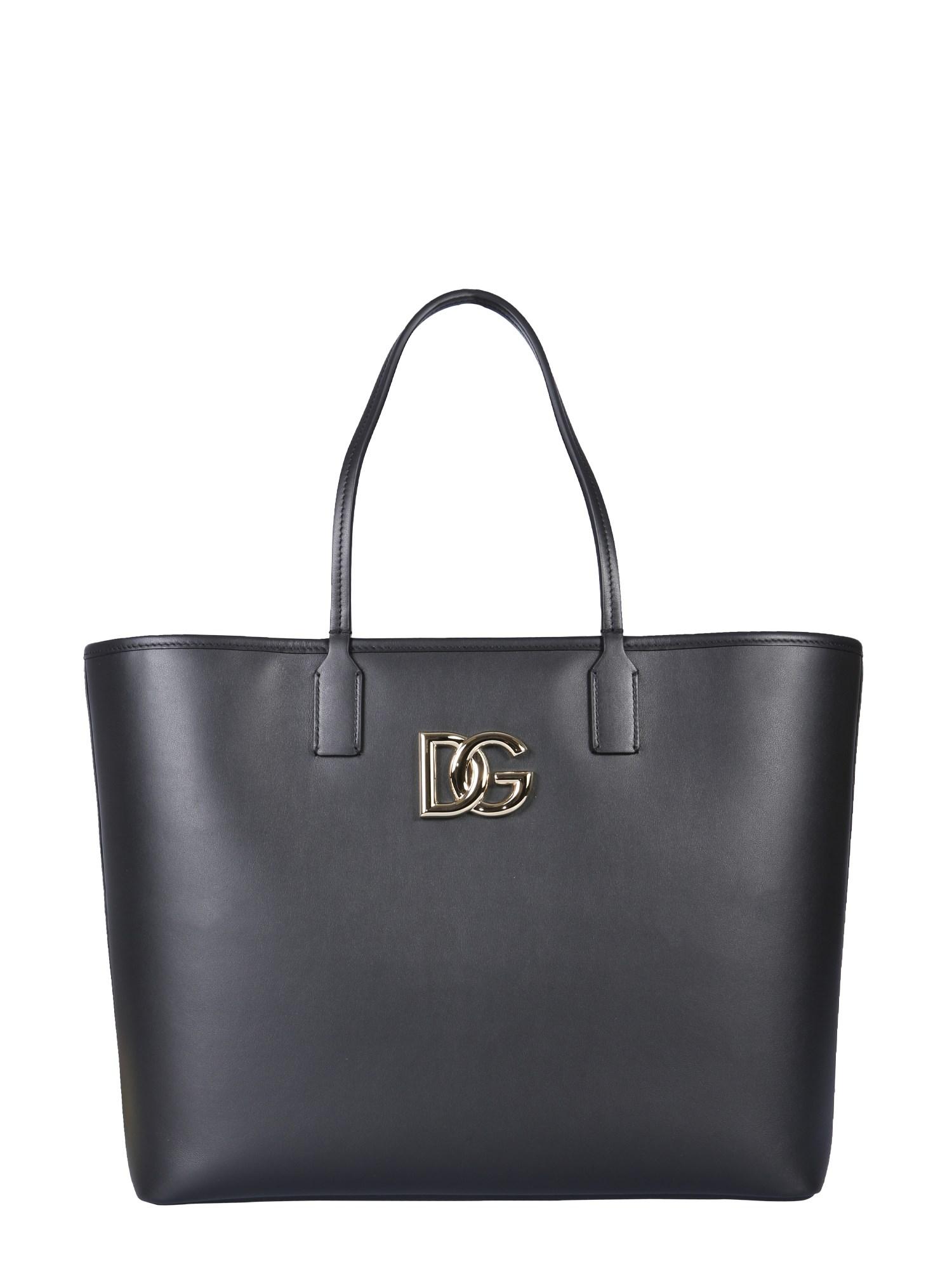 Dolce & Gabbana Mittelgroßer Shopper Aus Leder fefé in Schwarz Damen Taschen Tote Taschen 