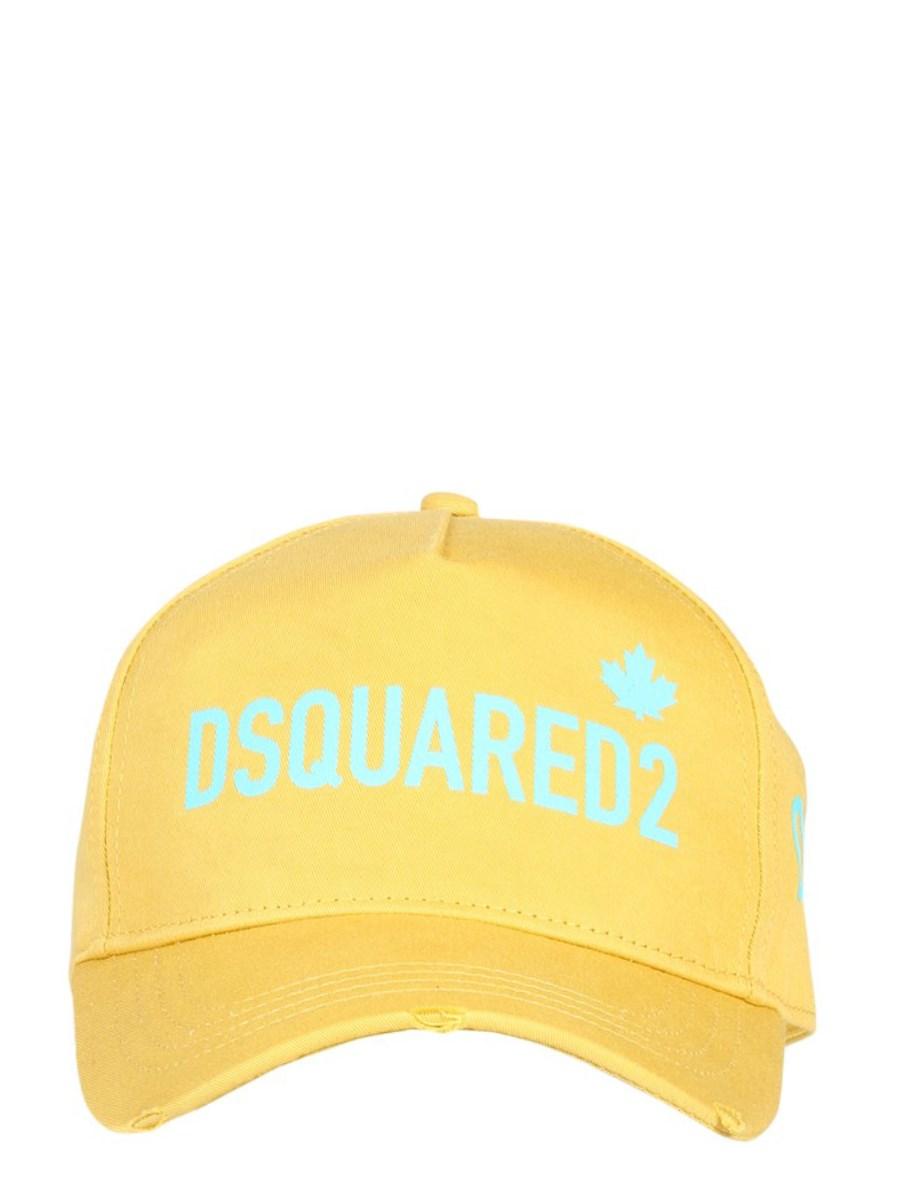 DSquared² Cotton Baseball Cap in Yellow 