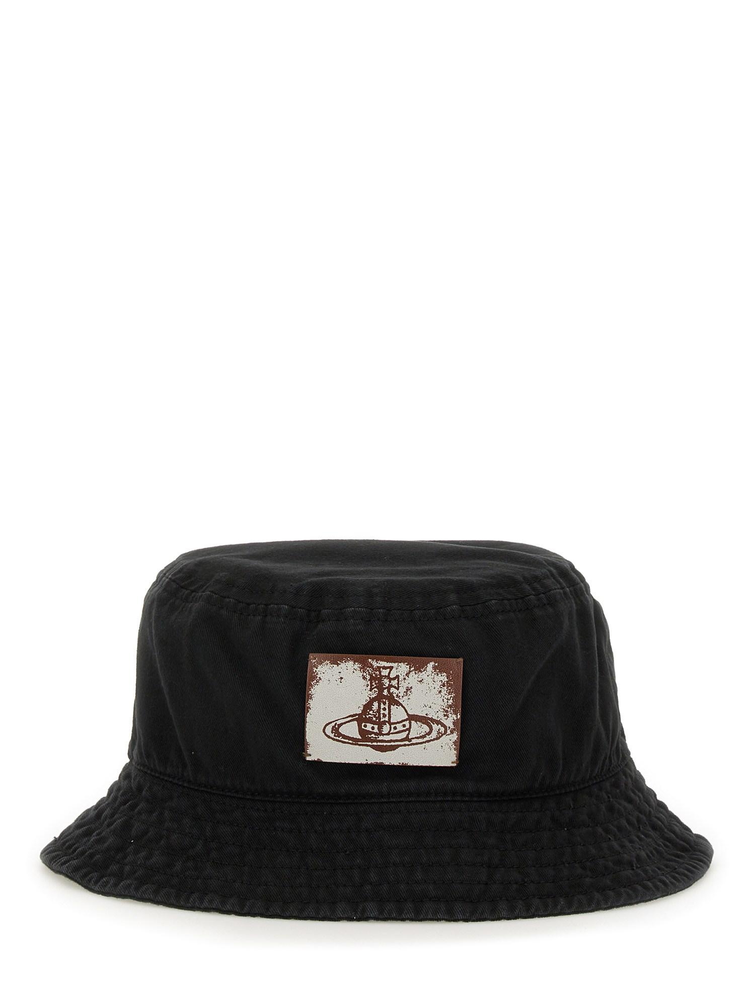 ハット Vivienne Westwood BUCKET HAT WITH LOGO (81020009 W016EP402) Vivienne Westwood Bucket Hat With Logo in Black | Lyst