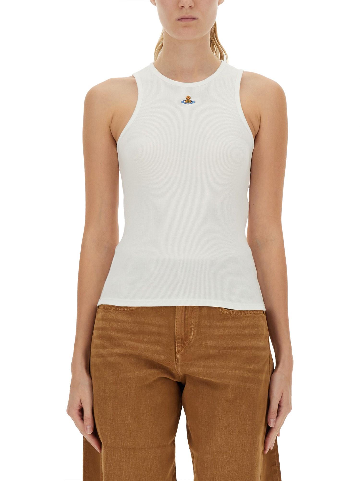 トップス VIVIENNE WESTWOOD design tanktop Vivienne Westwood Red Label Orb Embroidered Tank Top for