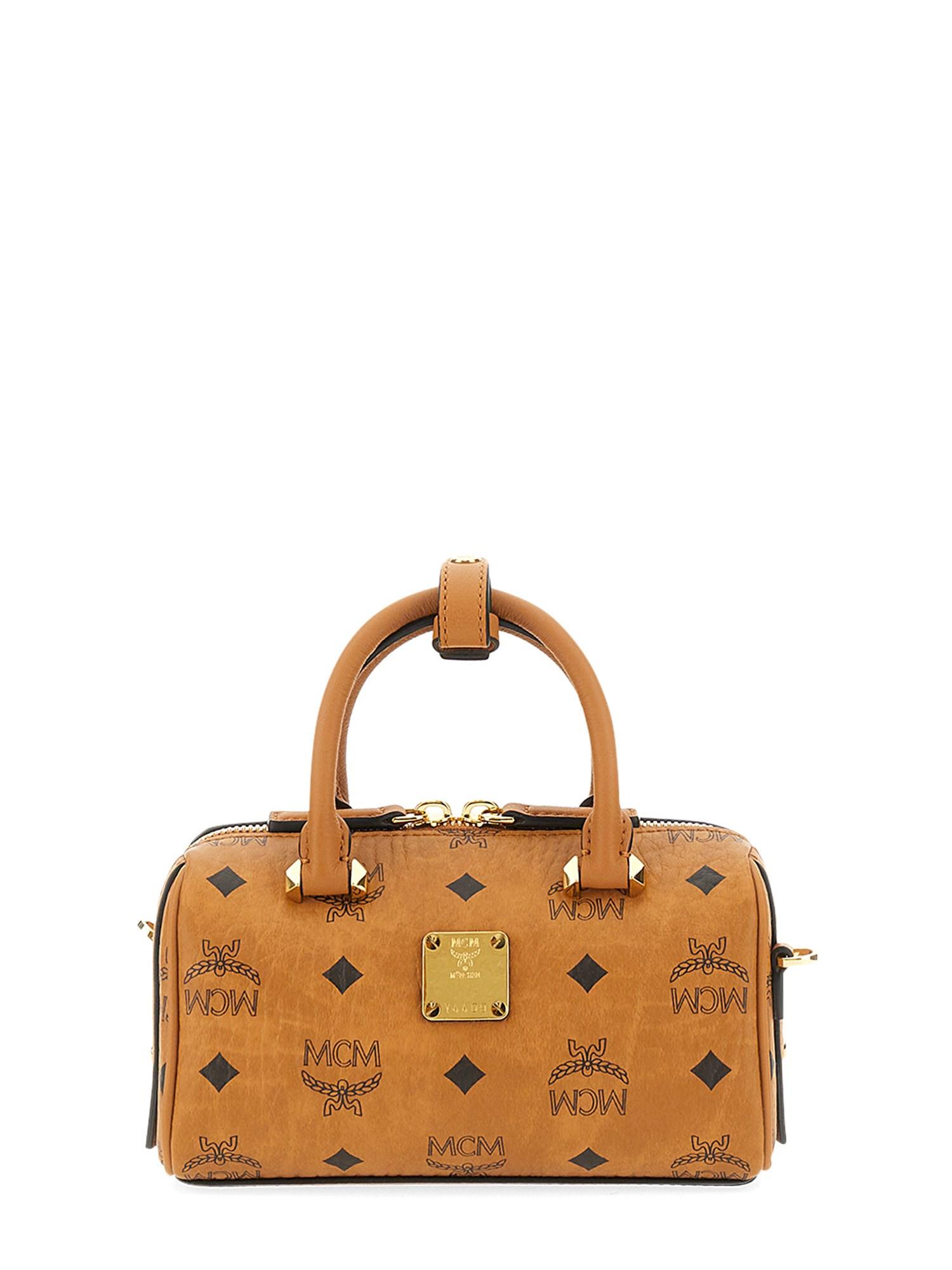 MCM Boston Mini Ella Bag in Brown | Lyst