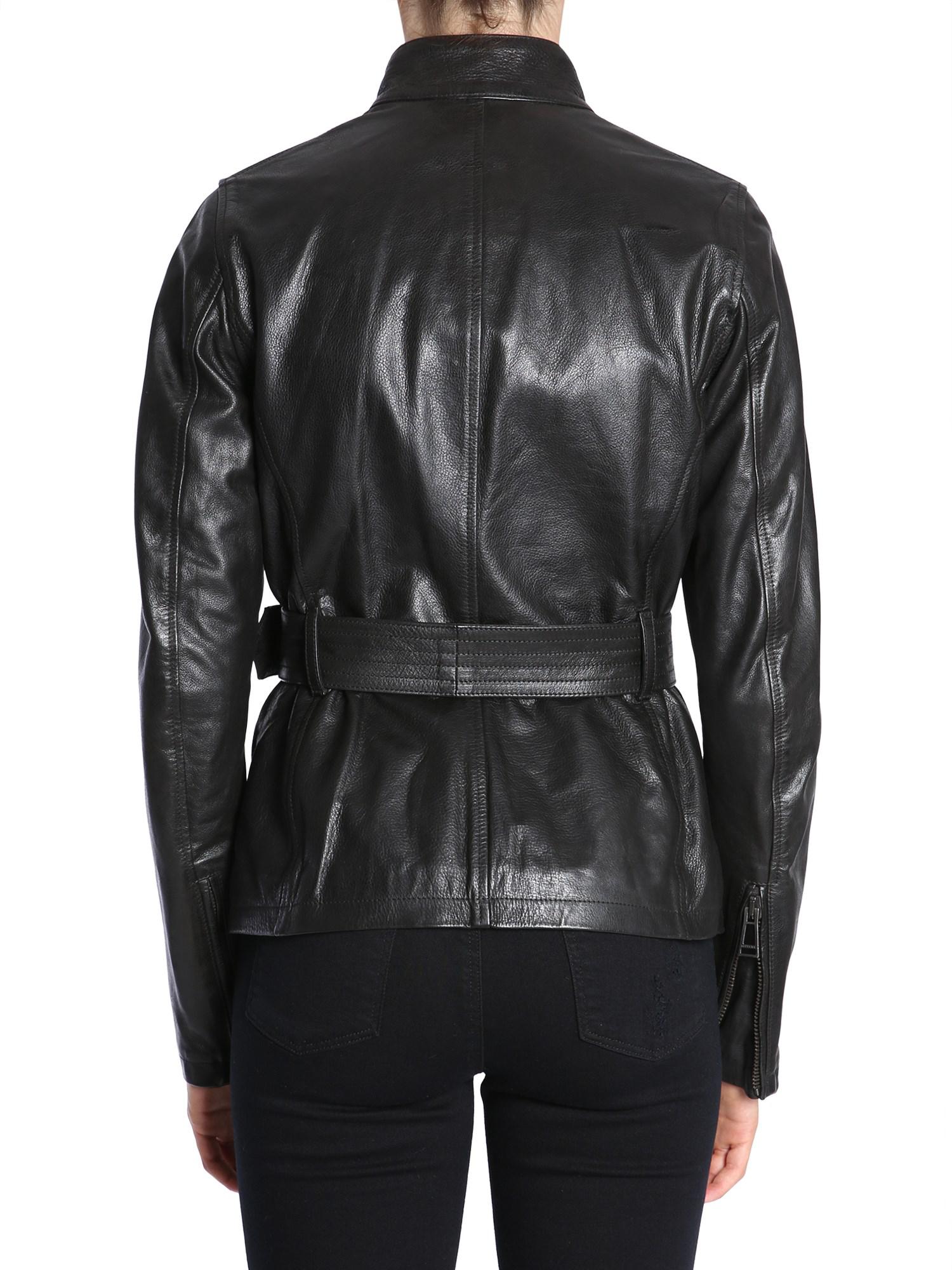 belstaff black leather jacket