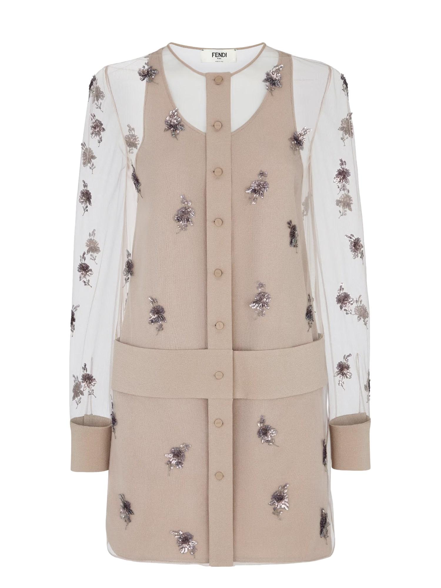 ワンピース Fendi Cappuccino Wool Blend Mini Dress Fendi Cappuccino wool blend mini dress - Dresses & Skirts