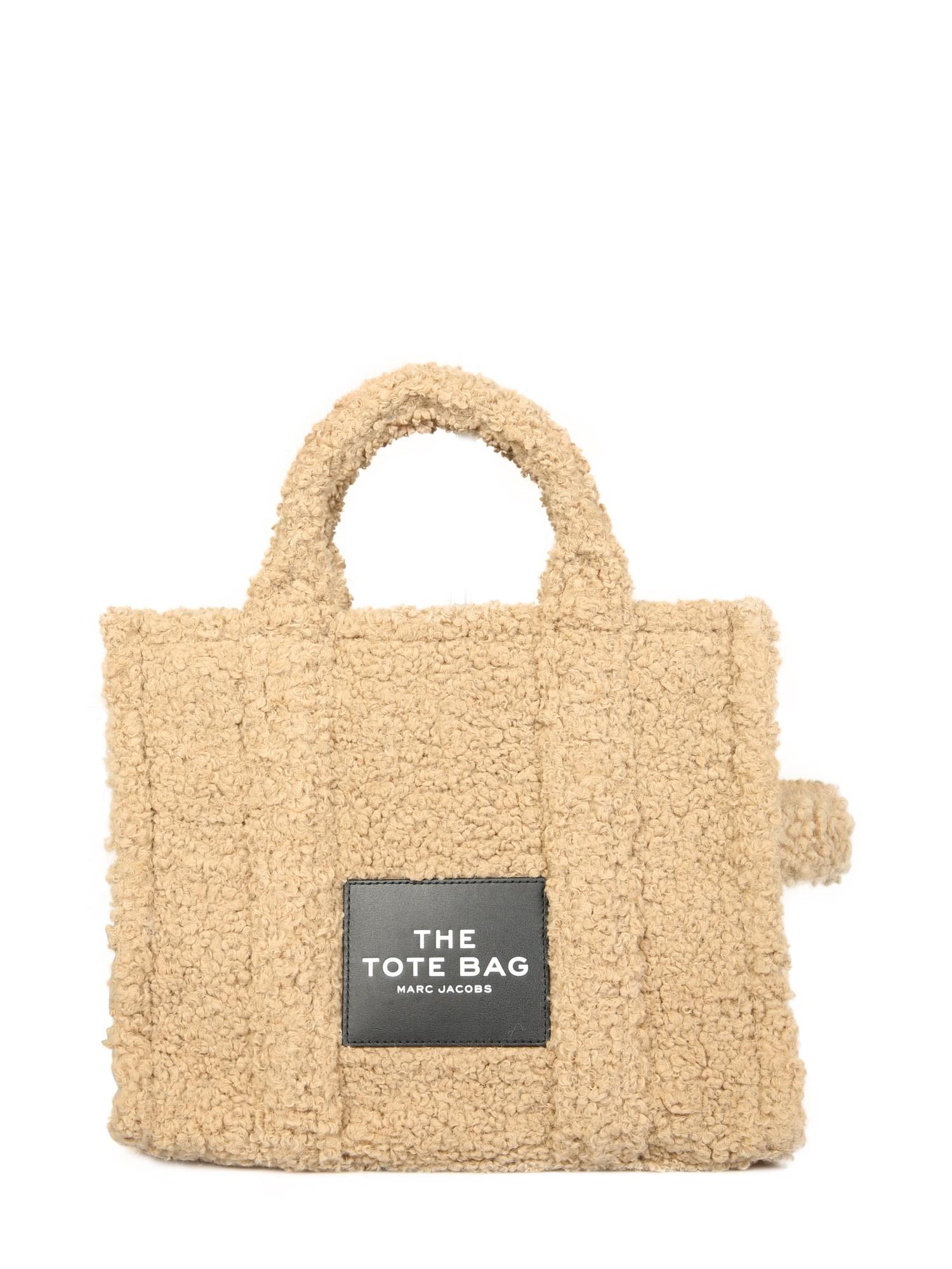 Marc Jacobs Fur The Tote Bag Small Teddy in Beige (Metallic) | Lyst
