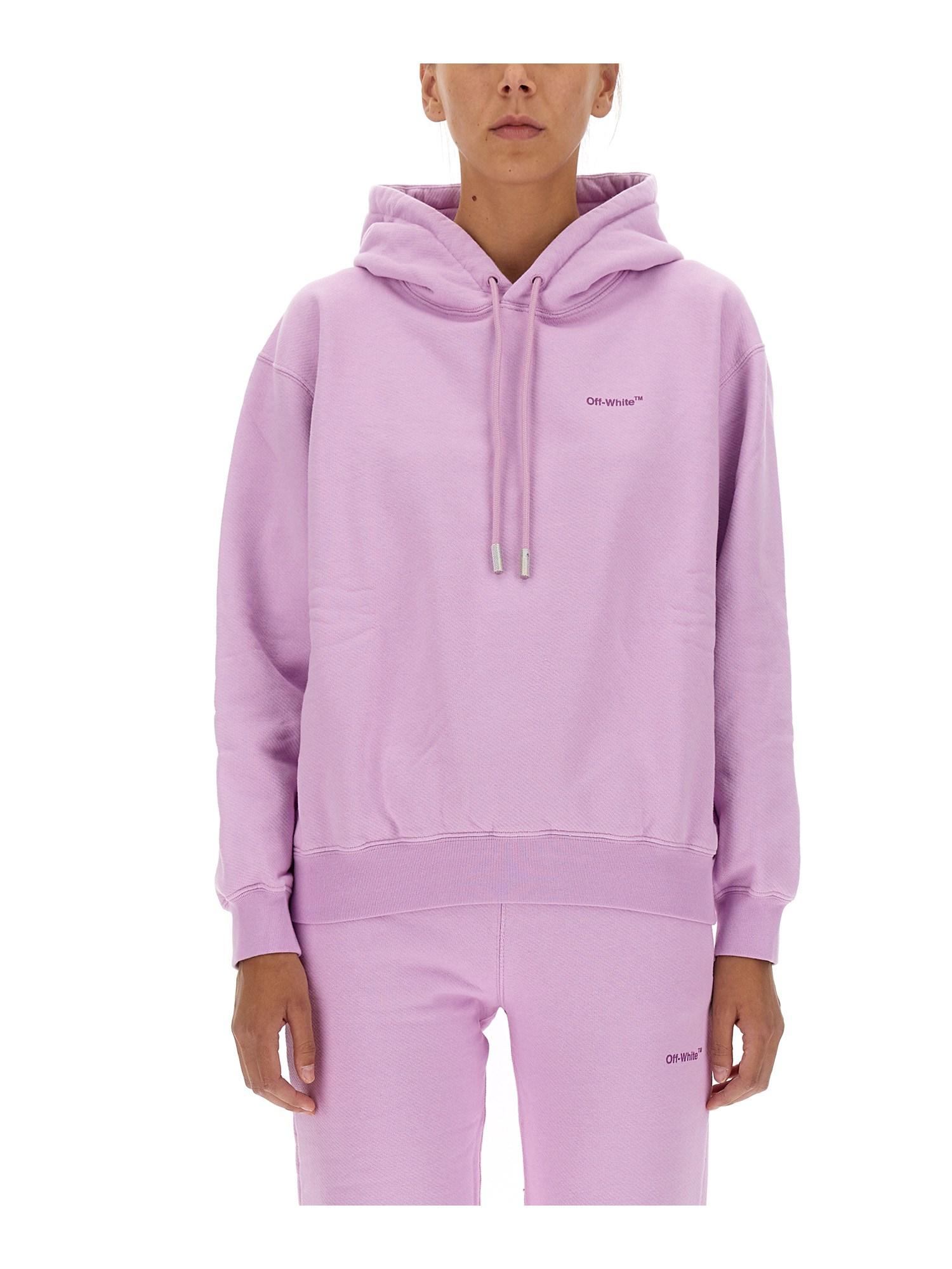 Off-White c/o Virgil Abloh Cotton Hoodie With Logo Print in Purple | Lyst