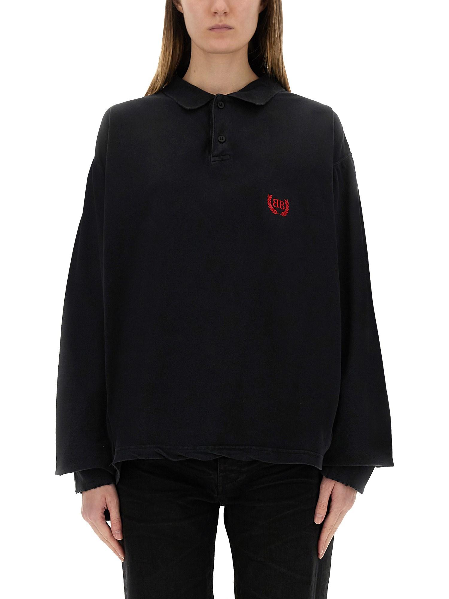 Balenciaga Long Sleeve Polo Shirt 